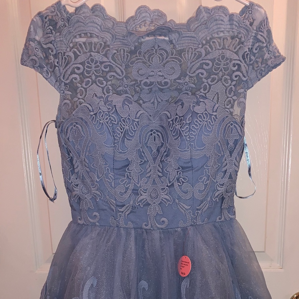 Blue tea/prom dress